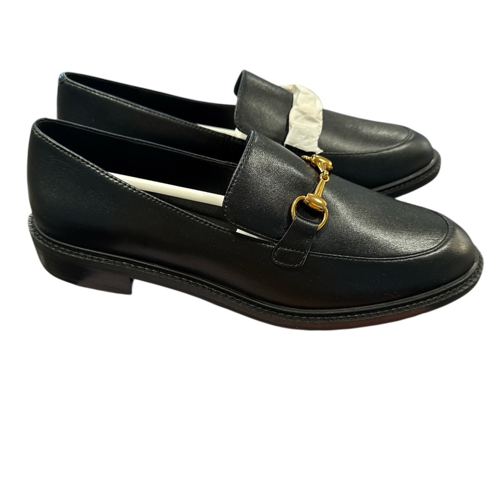 Women’s Zany-V Black Leather Loafers size 7.5M - Picture 2 of 4
